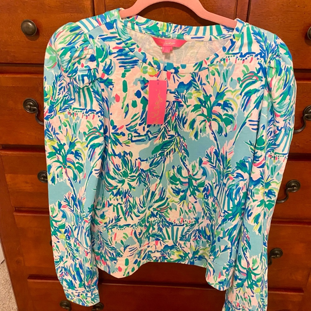 Lilly Pulitzer Multicolor Tropical Print Top